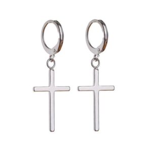 Pendientes de cruces metalizadas