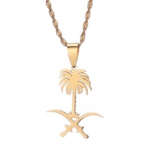 Colgante con el emblema saudí