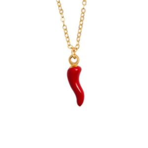 Colgante de cornicello rojo