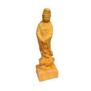 Estatuilla de Guan Yin en madera